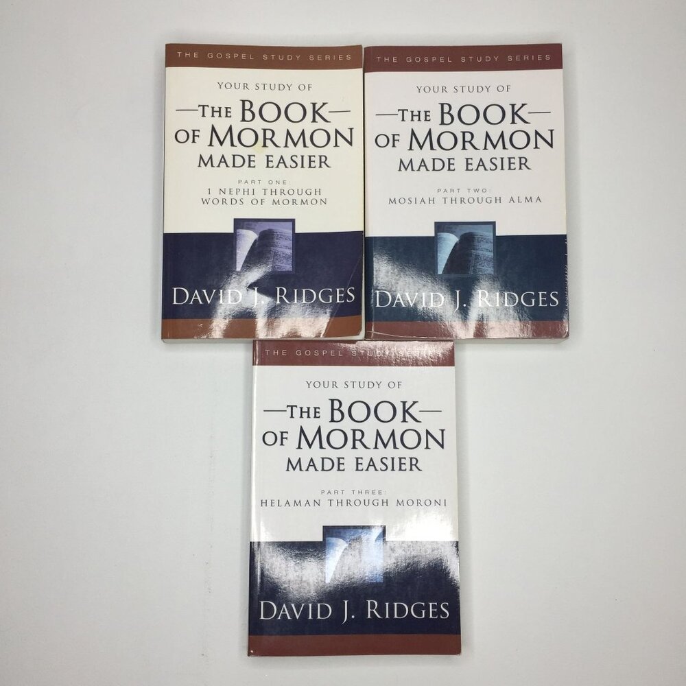 Gospel Study Series Book of Mormon Made Easier David J Ridges Set Books 1 2 3